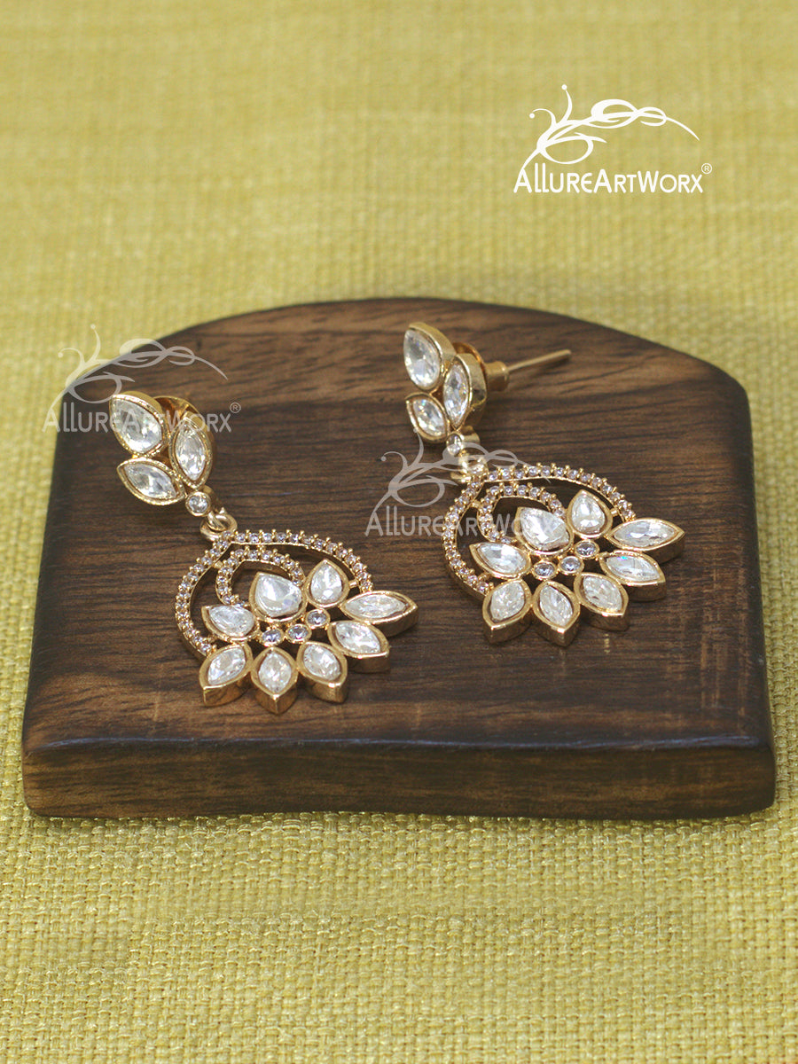 Lotus Earrings(Light Rosegold)